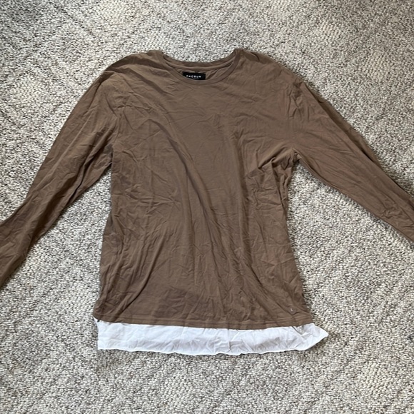 PacSun Other - Pacsun Brown Double Layer Long Sleeve Tee
